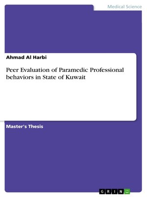 cover image of Peer Evaluation of Paramedic Professional behaviors in State of Kuwait